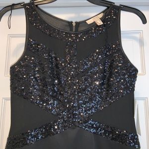 Aidan Mattox black mini dress